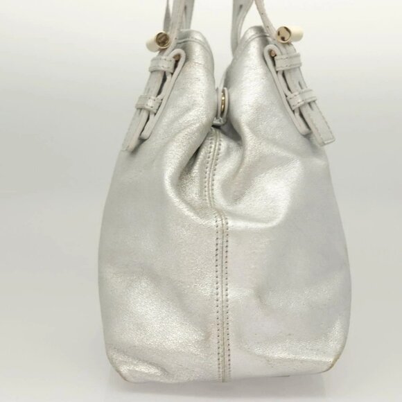 Jimmy Choo Shoulder Bag Leather Silver Gold Auth BA3827 - Picture 4 of 16